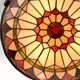 3-Light Tiffany Style Flush Mount Ceiling Light Stained Glass