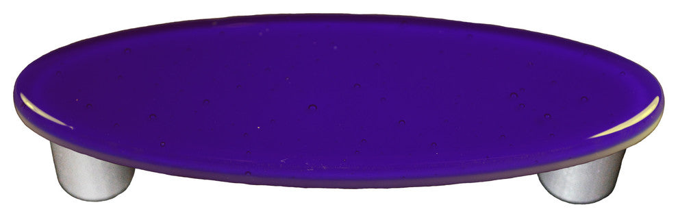 Deep Royal Blue Pull Oval, Black Post