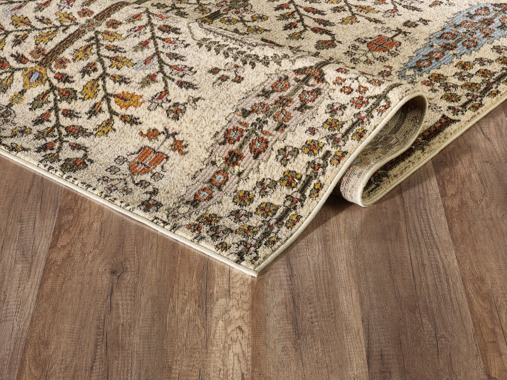 Abani Mesa MES130A Beige Tree of Life Print Area Rug