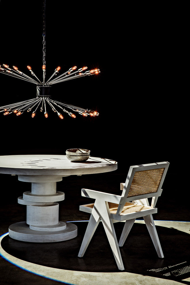 Lampberto Chandelier, Black Steel