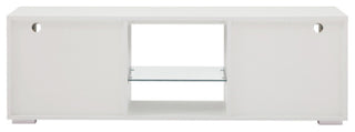 Modern TV table with LED light high glossy front tv console table with white
