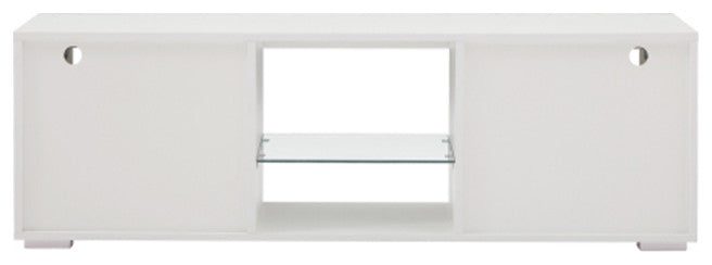 Modern TV table with LED light high glossy front tv console table with white