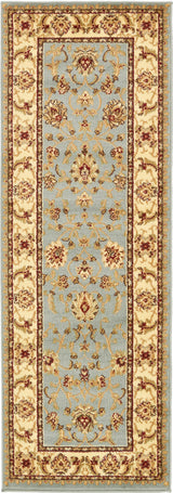 Unique Loom Light Blue St. Louis Voyage 2' 2 x 6' 0 Runner Rug