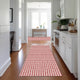 Indoor/Outdoor Hinton HN1 Red Machine Washable 2'3" x 12' Rug