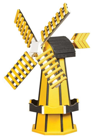 Steelers Windmill, Yellow, Black Working Garden Weather Vane, Amish, 41"