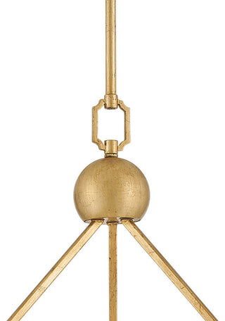 Hinkley Leona Large Chandelier, Distressed Brass