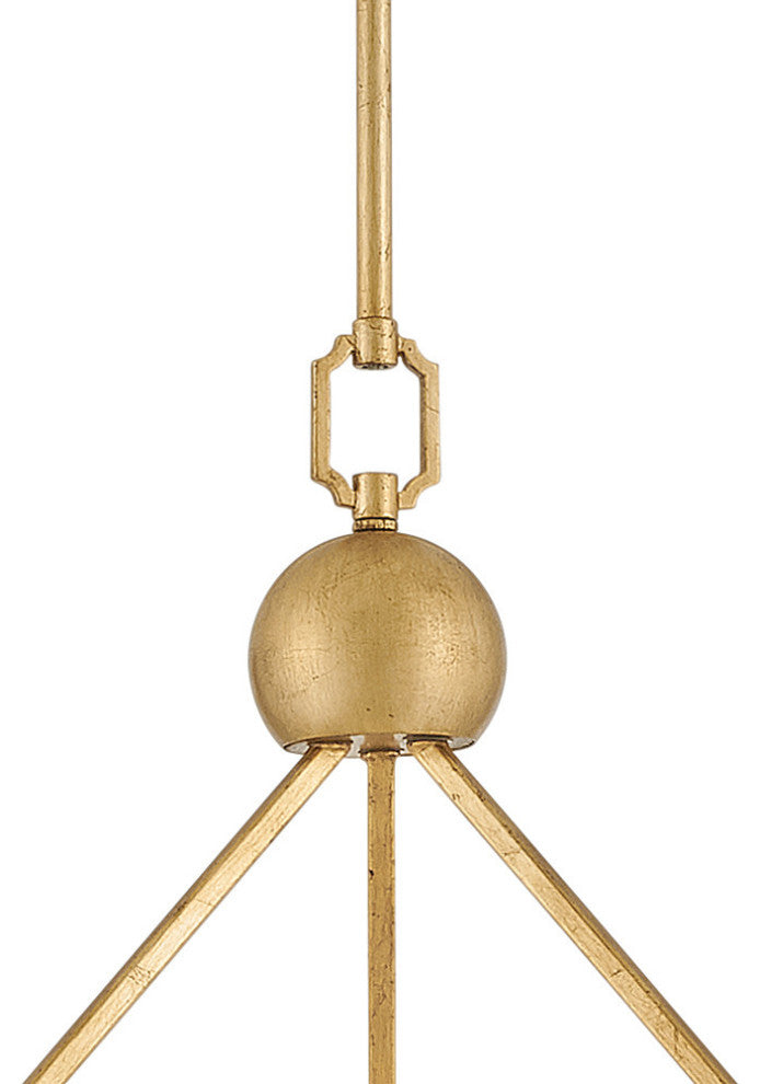Hinkley Leona Large Chandelier, Distressed Brass