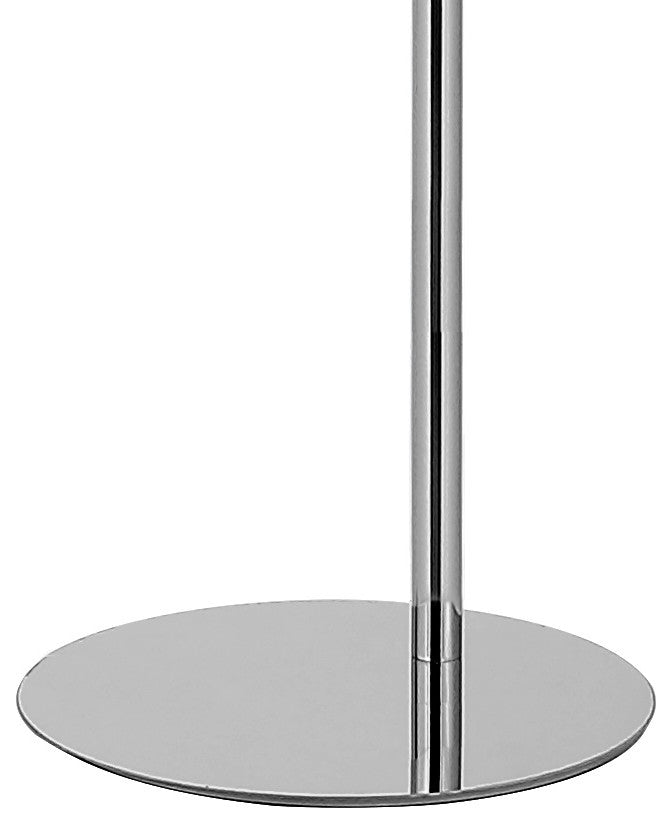 Curva 64" Metal Minimalist Modern LED Integrated Floor Lamp, Chrome