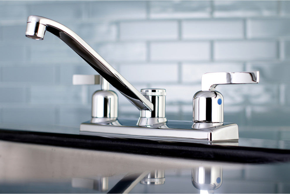 Kingston Brass 8" Centerset Kitchen Faucet, Polished Chrome