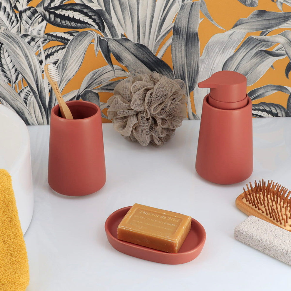 Bathroom Accessory Set, 4 Piece, Terracotta, Tumbler Only