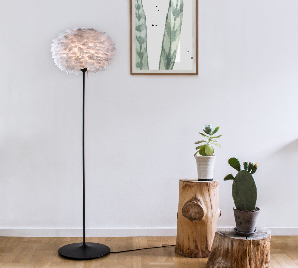 Eos Medium Floor Lamp, Gray/White