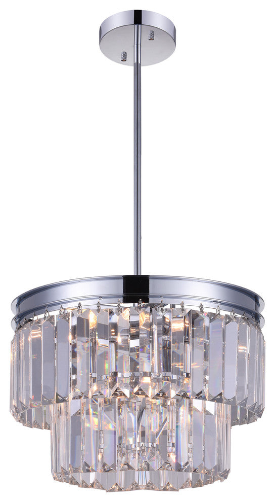 Weiss 5 Light Down Mini Chandelier With Chrome Finish