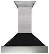 Ducted DuraSnow Stainless Steel Range Hood with Black Matte Shell