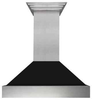 Ducted DuraSnow Stainless Steel Range Hood with Black Matte Shell