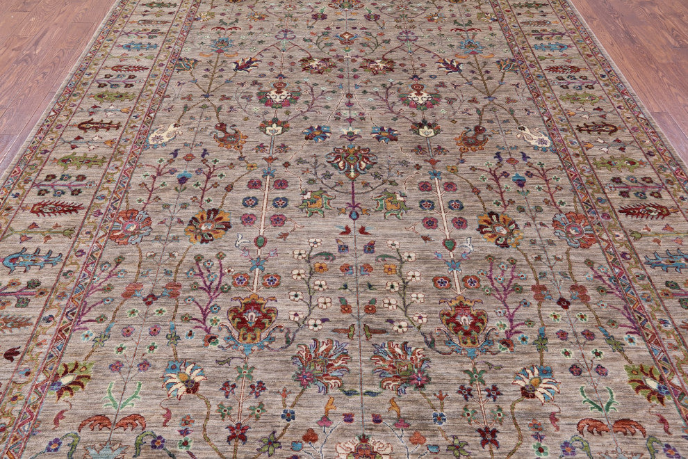 8' 9" X 12' 1" Persian Tabriz Handmade Wool Rug - Q12518