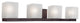 4 Light Bath Bracket, Antique Bronze, White Linen Glass
