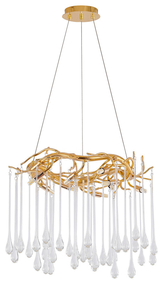 Bethel International CN25C23G 10 Light Chandelier, Gold