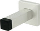 Square Shape Door Stop With Square Base, Wall Mount, Polished Stainless Steel, Satin Stainless Steel