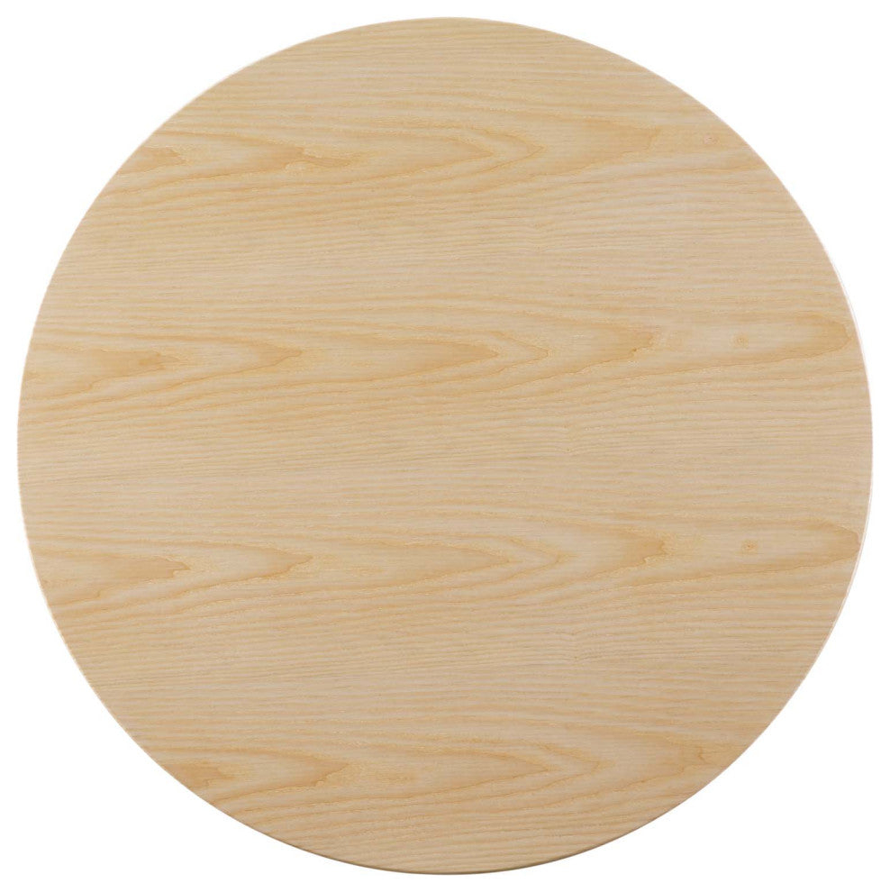 Coffee Table, Round, Wood, Metal, Rose Gold Brown Natural, Modern, Lounge