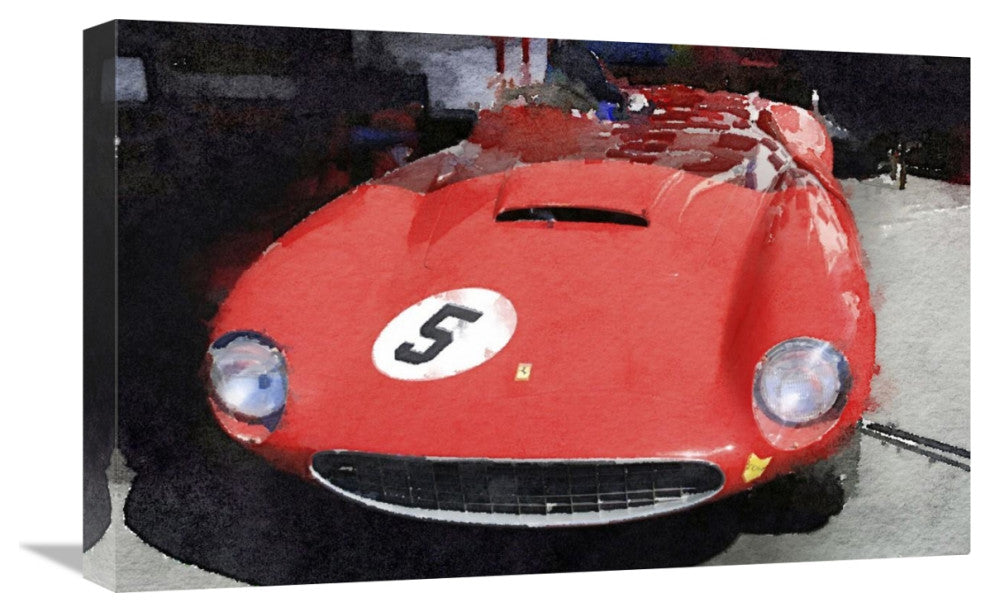 "1962 Ferrari in the Pits Watercolor" Fine Art Print