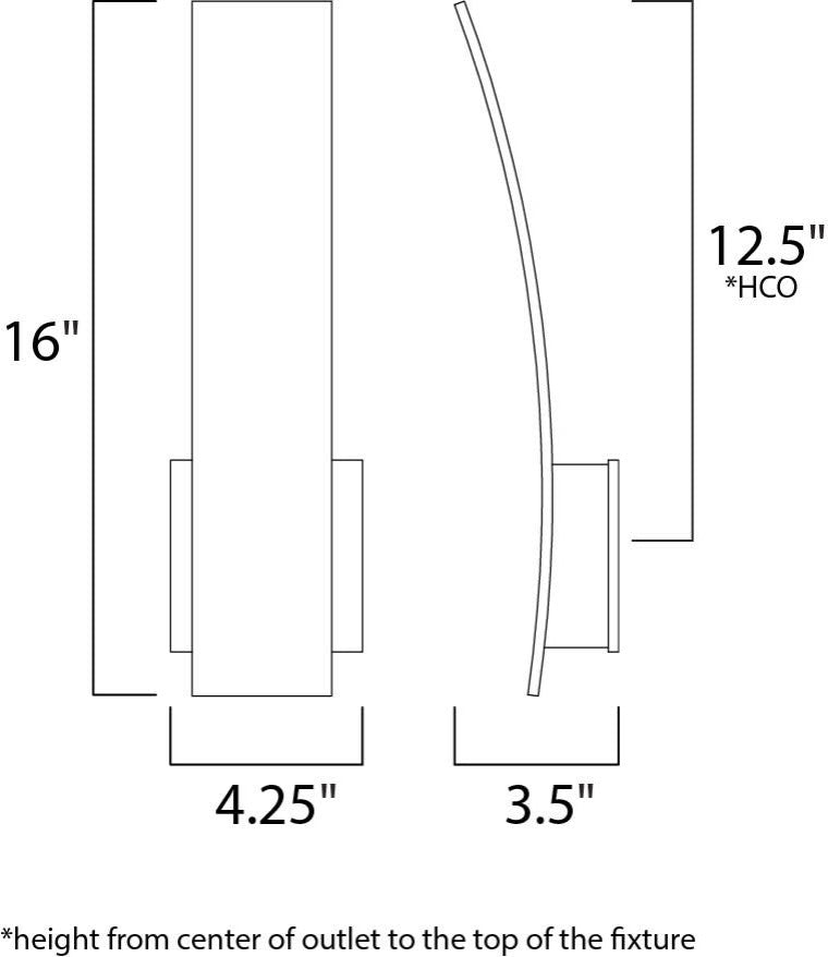 ET2 E41307-SA Alumilux 16" LED Wall Sconce - White