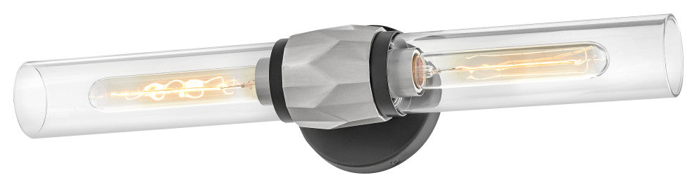 Hinkley Ellison Large Two Light Vanity, Black