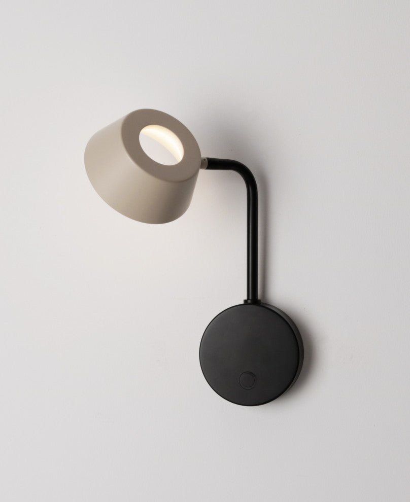 OLO Arm Wall Lamp, Black/Oatmeal
