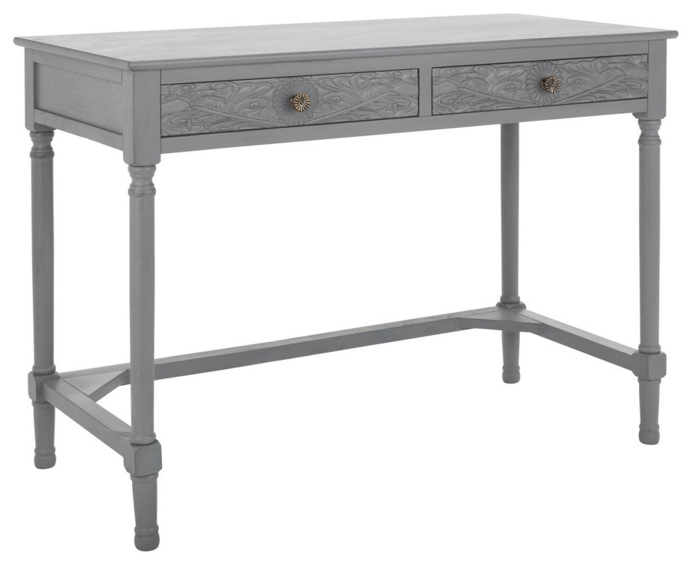 Safavieh Ryleigh 2 Drawer Desk, Distressed Grey