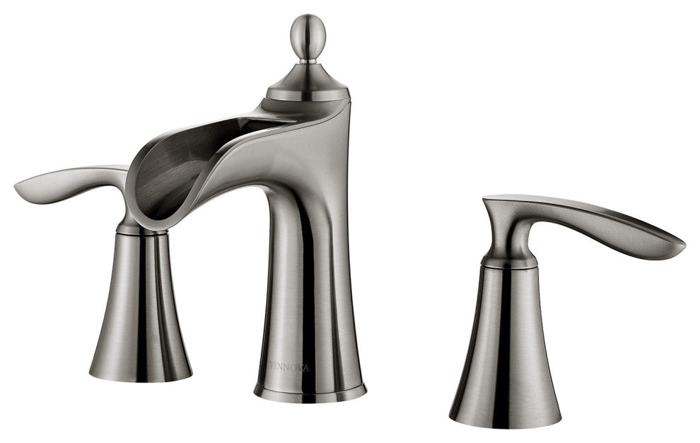 Ukiah Two Handle 8" Widespread Bathroom Faucet, Brushed Nickel