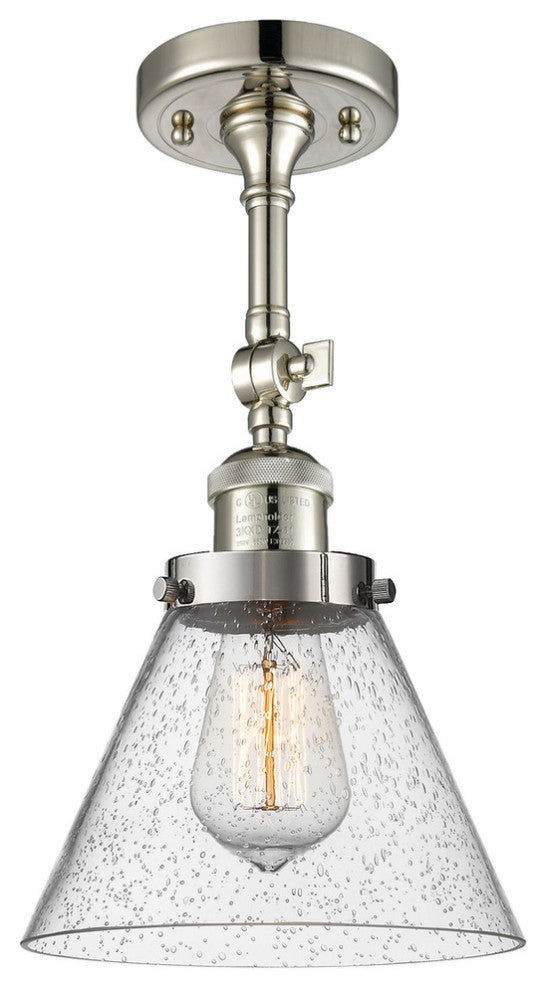 Innovations Lighting 201F-Pn-G44-Led 1 Light Dimmable Led Semi-Flush Mount