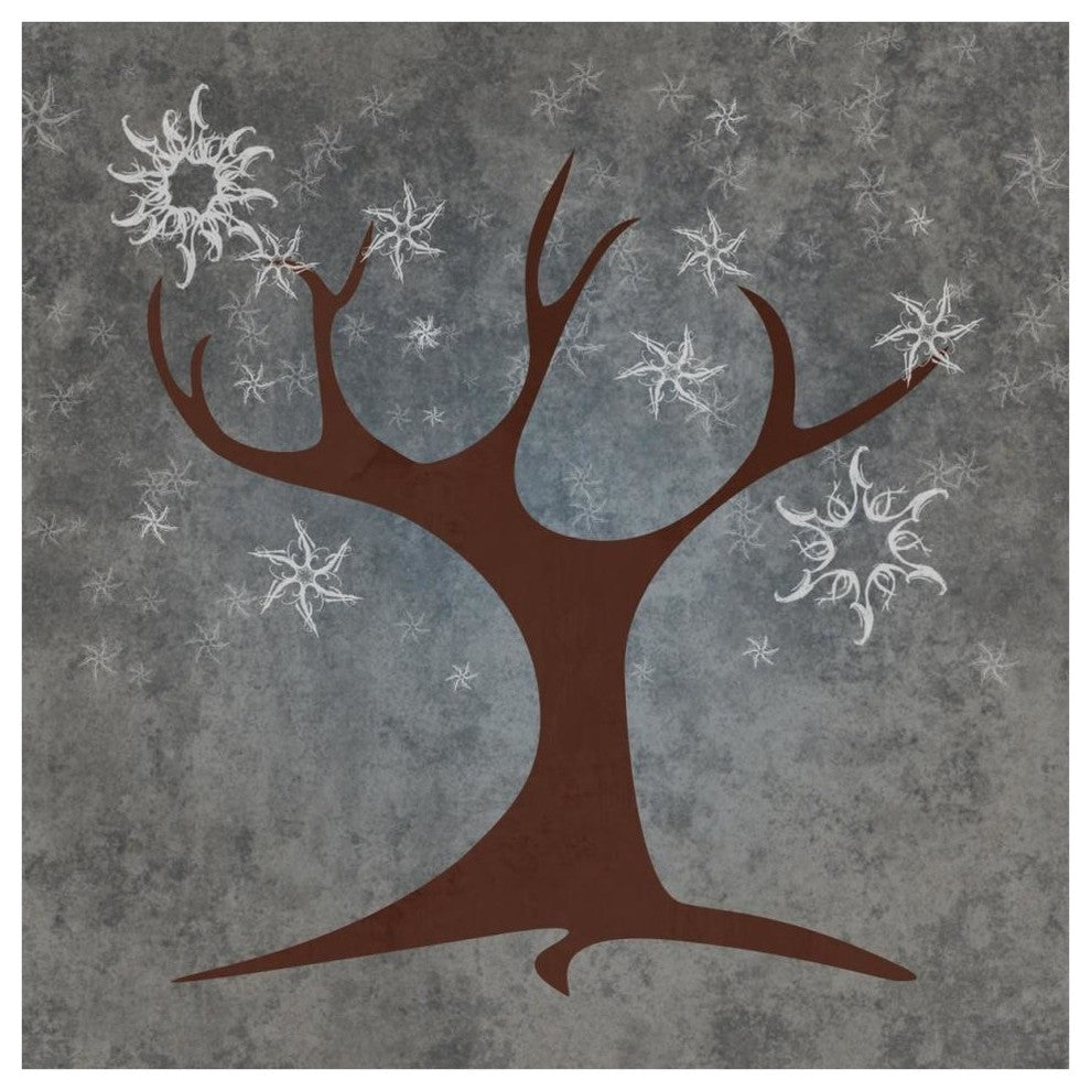 "Tree Winter" Digital Paper Print by BG.Studio, 42"x42"