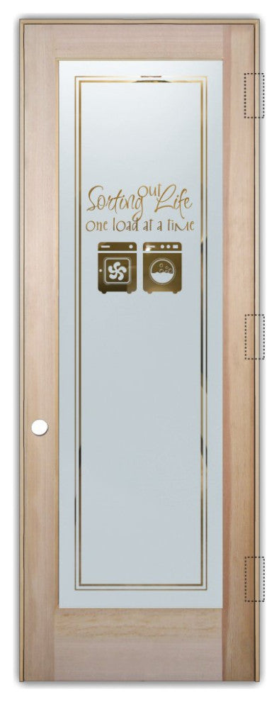Laundry Door - Sorting Out Life Washer Dryer - Douglas Fir (stain grade) -...