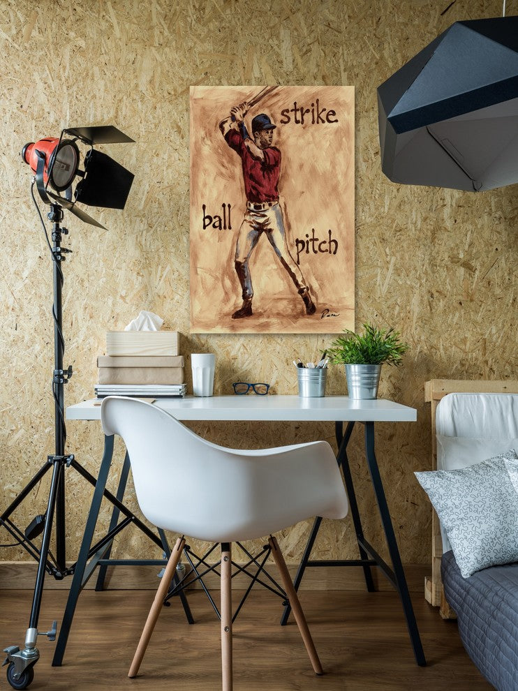 Marmont Hill, "Slugger" by Reesa Qualia Painting Print on Wrapped Canvas, 40x60