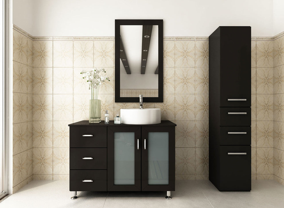 39" Lune Small Single Sink Modern Bathroom Vanity