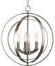 Progress Lighting Equinox 4-Light, Foyer, Burnished Silver