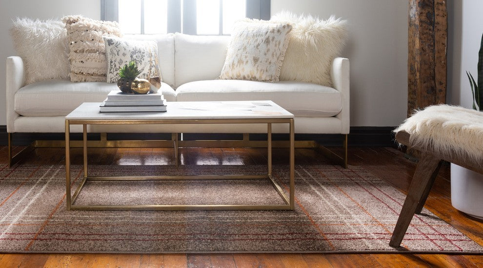 Unique Loom Light Brown Autumn Heritage 5' 0 x 8' 0 Area Rug