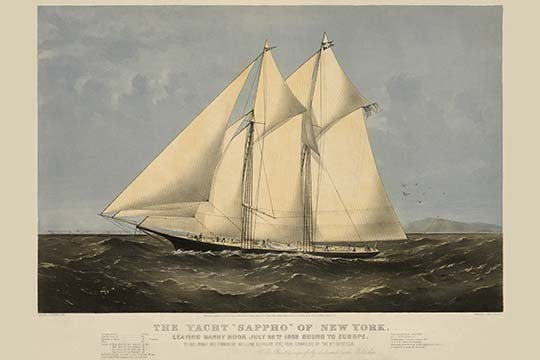 The Yacht "Sappho" of New York- Canvas Poster 20" x 30"