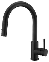 STYLISH Single Handle Pull Down Matte Black Kitchen Faucet