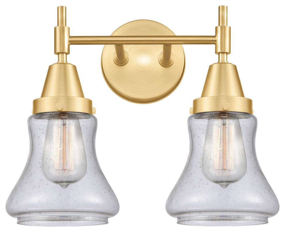 Innovations 447-2W-SG-G194 2-Light Bath Vanity Light, Satin Gold