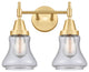 Innovations 447-2W-SG-G194 2-Light Bath Vanity Light, Satin Gold