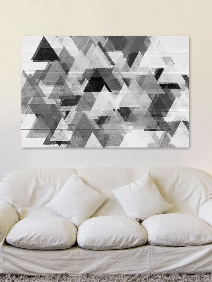 "Hidden Emotion" Painting Print on White Wood