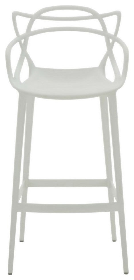 Masters Modern Counter Stool, White