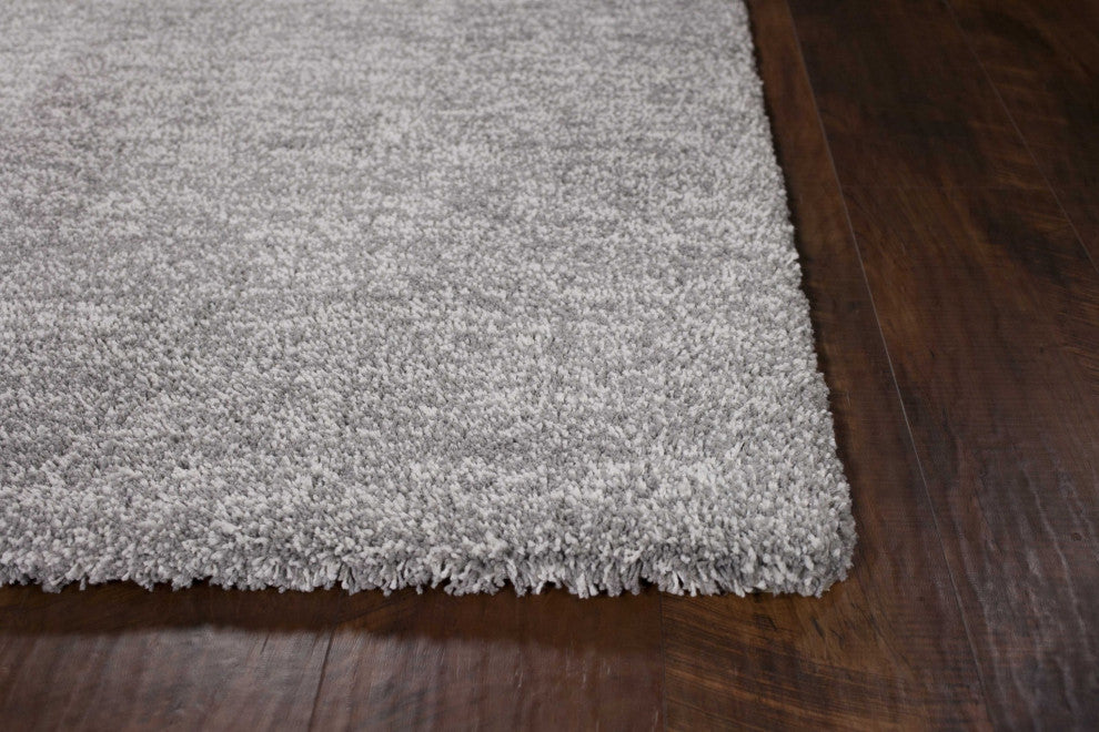 HomeRoots 9' x 13' Polyester Grey Heather Area Rug