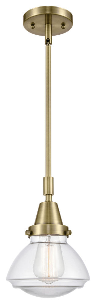 Innovations 447-1S-AB-G322-LED Olean 1 Light Mini Pendant, Antique Brass