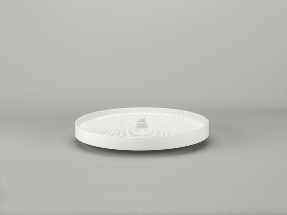Polymer Full Circle 1-Shelf Lazy Susan for Corner Base Cabinet, White, 24"W
