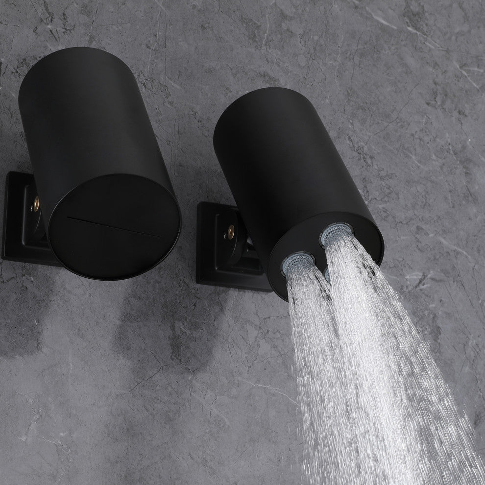 Unique Shower System With Handheld Shower, Matte Black