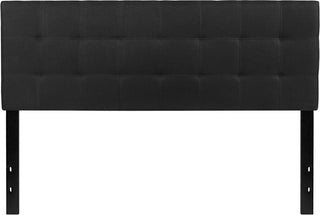 Bedford Tufted Upholstered Queen Size Headboard, Black