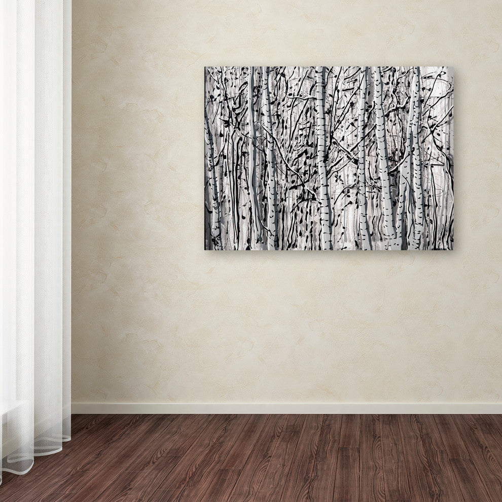 'Winter Aspens' Canvas Art by Roderick Stevens