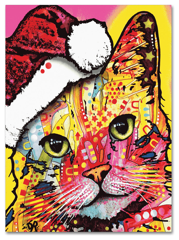 Dean Russo ''Tilt Cat Christmas Edition'' Canvas Art, 24x18