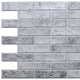 Silver Brick 3D Wall Panels, Set of 5, Covers 26 Sq Ft